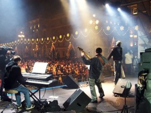 nightlife in turin - Band on stage performing live 