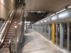 Turin Travel Information includes image of Turin metro station which is another way of getting around Turin