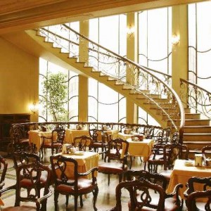 cafes & bars in Turin - historical Caffe Torino spiral staircase