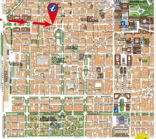Map of Turin - compliments of Turismo Torino